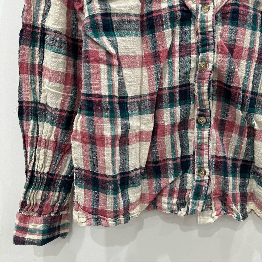 Sezane Doria San Francisco Checks Plaid Button Long Sleeve Shirt Blouse. - Picture 10 of 12